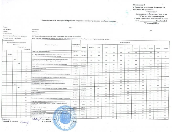 Индивидуальный план Финансирования